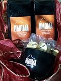 Omoma Coffee Whole Bean 8oz. Sampler Gift Set with Mug