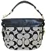 Coach Zoe Medium Signature Shoulder Bag - 12657 (Black & White)