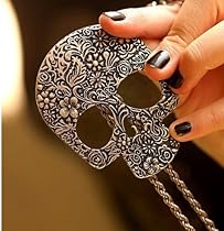 Fashion vintage big skull Pendant With Chain