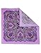 Sunshine Joy Paisley Hippie Bandana 22x22 Inches - Electric Purple