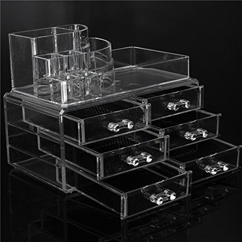 6 Drawer Clear Acrylic Make Up Organizer Drawers Cosmetic Display Holder Case Storage 2 Layer by Greengroup15