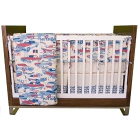 Pixel Organics Organic Crib Set in "Super Charged"