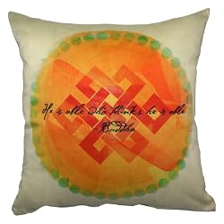 Buddha Quote Decorative Pillow