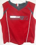 Boy 3t, Red Grey, Active Athletic Performance, Vest Top Shirt, Baseball