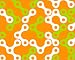 notNeutral 16350701 Links Small Area Rug in Orange/Lotus Green/White