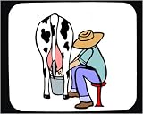 Decorated Mouse Pad with human, body, individuals, farmer, persons, cow, milking, individula, humans, people, animal, farm, person