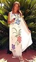 SEQUINED / EMBROIDERED / FLORAL WITH BUTTERFLY SARONG "WHITE"