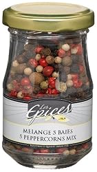 Vilux Les Epices Melange 5 Baies (Five Peppercorn Mix), 1.4-Ounce Glass Jars (Pack of 4)