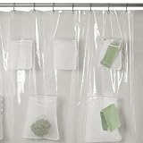 Maytex Mesh Pockets PEVA Shower Curtain Clear
