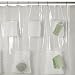 Maytex Mesh Pockets PEVA Shower Curtain Clear