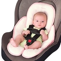 Kiddopotamus Snuzzler Complete Head and Body Support, Ivory Fleece & Pink Trim