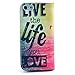 iphone 5C Case, Live the Life you Love Flip Wallet Credit ID Card Slot Holder Phone Case With Stand --Retail Package W Screen Protector --Pink