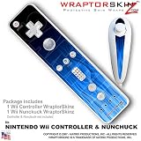 Nintendo Wii Remote Controller Skins - Fire Flames on Blue WraptorSkinz TM Kit by TuneTattooz TM