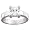 Personalized Sterling Silver Square CZ Engraved Engagement Ring - 7