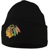 NHL Reebok Chicago Blackhawks Domestic Cuffed Knit Beanie - Black