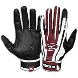Mizuno Vintage Pro Youth G2 Batting Glove (Cardinal, Large)