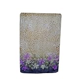 Womens Elegant Silk Sheer Comfortable & Soft Scarf Shawl Wrap - Khaki & Purple