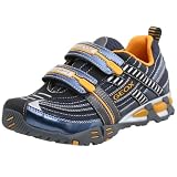 Geox Toddler Eclipse Boy Sneaker,Navy/Yellow,27 EU (US Toddler 10 M)