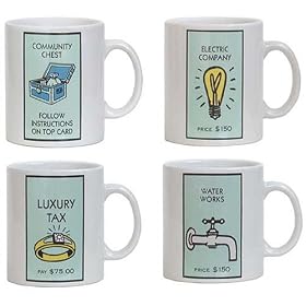 Set of Four Monopoly Utilities Mugs