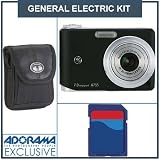 General Electric A735 Digital Camera Kit,Black with 2GB SD Memory Card, Camera Case,