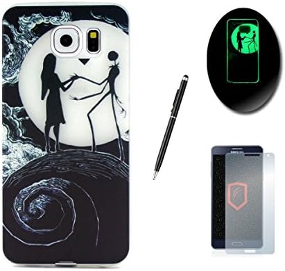 Sirekentech Samsung Galaxy S7 Case Luminous Case,Fluorescent Effect Night Glow In The Dark Ultra Thin Slim FitSoft Silicone Gel TPU Cover Skin for Samsung Galaxy S7-Nightmare Before Christmas