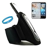 Black Neoprene Exercise Sports Active Workout Armband with Adjustable Velcr ....