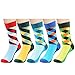 Hot Sox womens Food and Drink Novelty Casual Crew Socks Hosiery, Coffee (Natural Melange), 4 10 US
