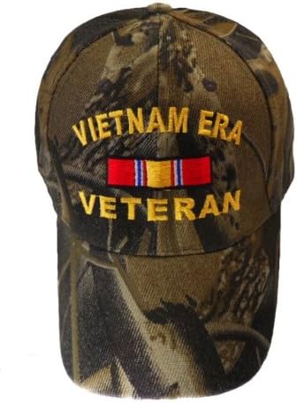 Vietnam ERA Veteran Baseball Cap Camouflage Mossy Oak Camo for Army, Navy, Air Force, Marines, Military Headwear