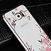 Secret Garden HAOTP Beauty Luxury Butterfly Floral Flower Diamonds Shiny Plating Frame Plating Bumper Soft Flexible TPU Transparent Skin Case for Samsung Galaxy S6 Edge Plus Swarovski Rose Gold/Pink