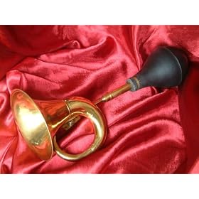 Real Working Solid Brass Taxi Horn With Large Flair and Belows.
