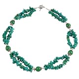EXP Handmade Amazonite & Silver Two-Strand Necklace