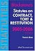 Statutes on Contract, Tort and Restitution 2005-2006 (Blackstone's Statute Book Series)