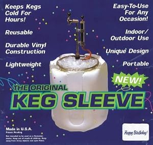The Original Keg Sleeve: Full-Size Portable Beer Keg Vinyl Indoor/Outdoor Cooler (Happy Birthday Version)