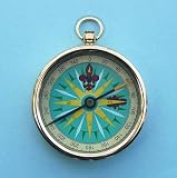 Solid Brass 2-inch Open Faced Pocket Compass by Stanley London