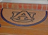 Sports Team Half-moon Doormat 29.5wx17.75d Auburn