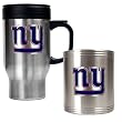 New York Giants 16oz Travel Mug & Stainless Can Holder Set - Primary logo NFL Football