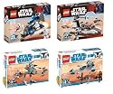 Clone Walker Battle Pack - Rebel Scout Speeder - Assassin Droids Battle Pack - Imperial Dropship Lego Star Wars Sets