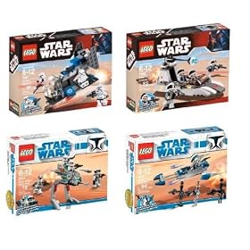 Clone Walker Battle Pack - Rebel Scout Speeder - Assassin Droids Battle Pack - Imperial Dropship Lego Star Wars Sets