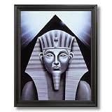 Egyptian Sphinx And Pyramid Home Decor Wall Picture Black Framed Art Print