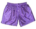 Silk Boxers - M - Lilac Stripes - Royal Silk Boxer Shorts