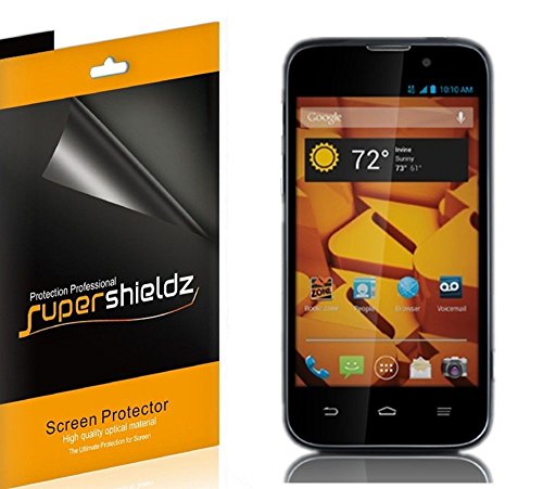 [6-Pack] SUPERSHIELDZ- High Definition Clear Screen Protector Shield For ZTE Boost Warp 4G N9510 (Boost Mobile) + Lifetime Replacements Warranty [6 Pack] - Retail Packaging