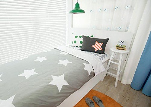 The Huuz Star Kids 100 Percent Anti Bacterial &amp; Dust Mite Bedding Duvet Cover Twin Grey