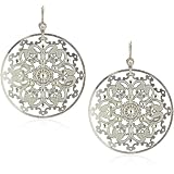 Liz Palacios Plumas Crystal Large Silver Filig