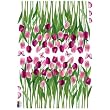 Reusable Decoration Wall Sticker Decal - Tulips and Butterflies Purple Pink