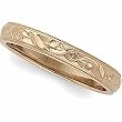 14K Rose Gold Hand-Engraved Wedding Band For Men and Women - Size 5