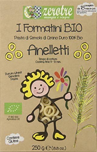 Zerotre Organic Pastina Durum Wheat, Anelletti, 8.8 Ounce by Zerotre Organic