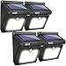 BAXIA TECHNOLOGY BX-SL-101 Solar Lights Outdoor 28 LED Wireless Waterproof Security Solar Motion Sensor Lights, (400LM,4 Packs) (Renewed)