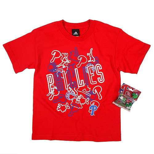 5120qWD7bcL Philadelphia Phillies Youth Logo Bandz T shirt Small