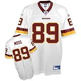 Reebok Washington Redskins Santana Moss Replica White Jersey Large