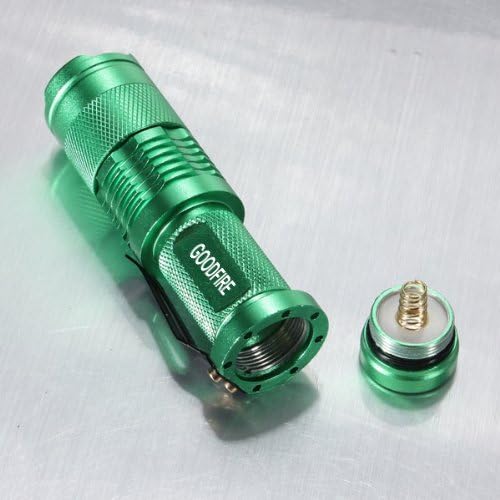 GOODFIRE 2PCS Mini 7W 300LM Led Flashlight Torch Adjustable Focus Zoom Light